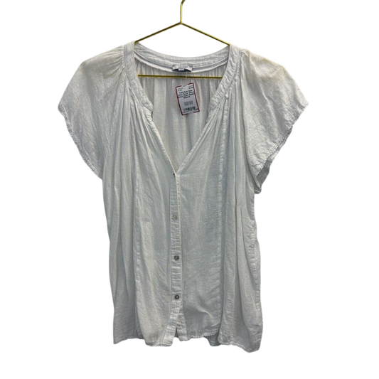 Rails White Flutter Sleeve Button Down Medium