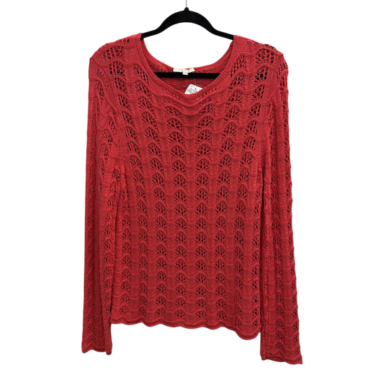 Z Supply Coral Open Knit Sweater Large