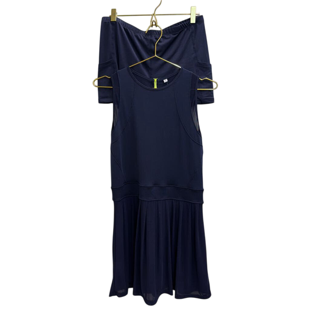 Navy Athletic Dress with Shorts Large