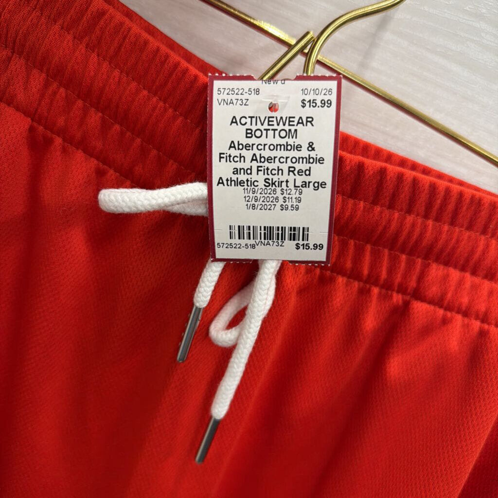 Abercrombie and Fitch Red Athletic Skirt Large