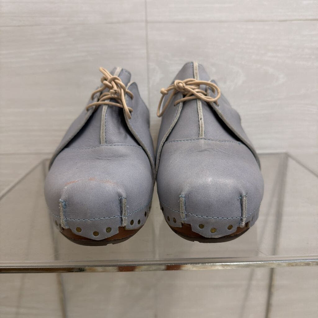 Sergio Tomani Light Blue Lace Up Clogs 40