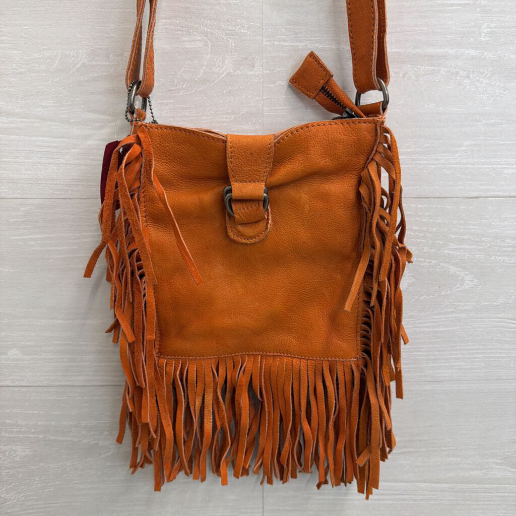 Burnt Orange Fringe Crossbody