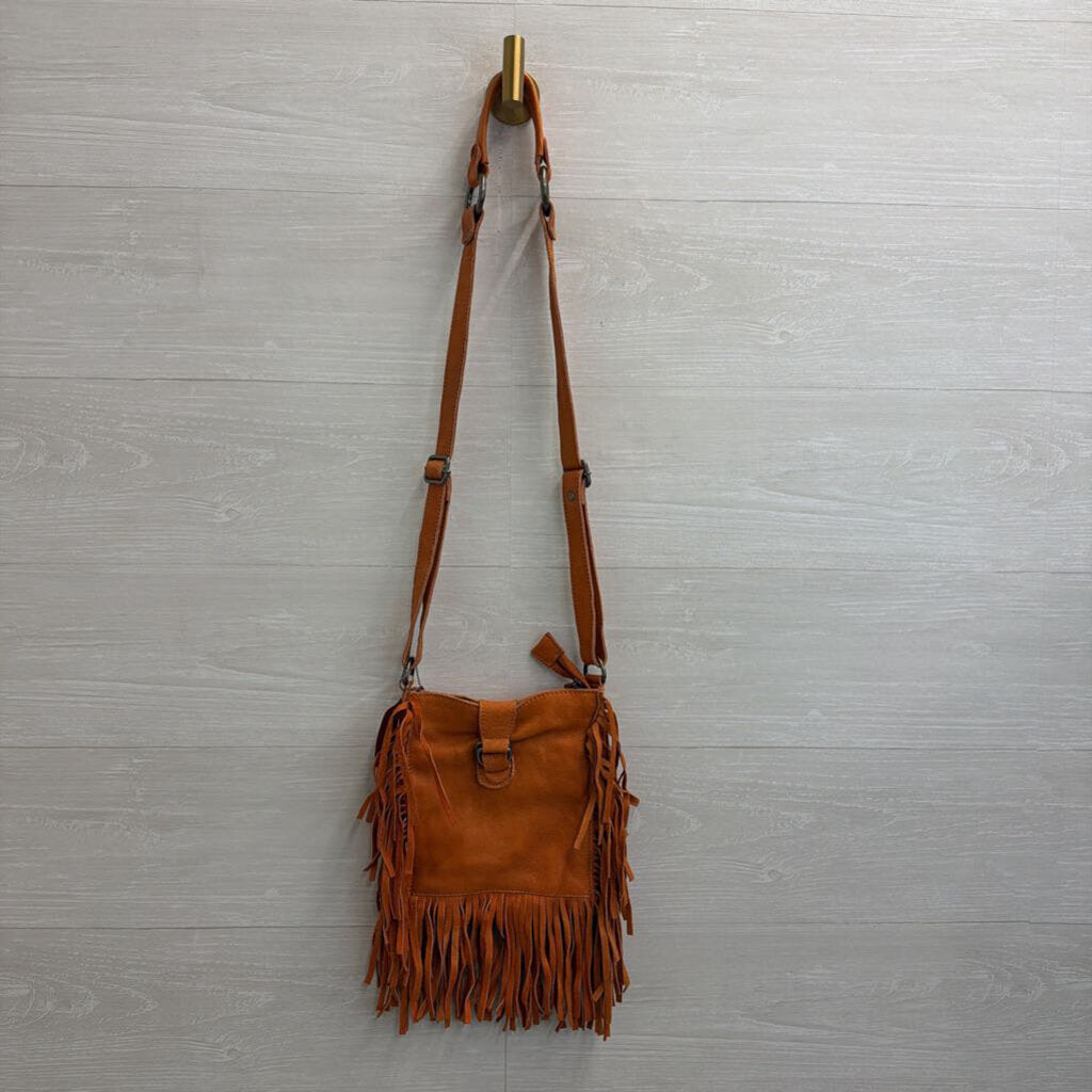 Burnt Orange Fringe Crossbody
