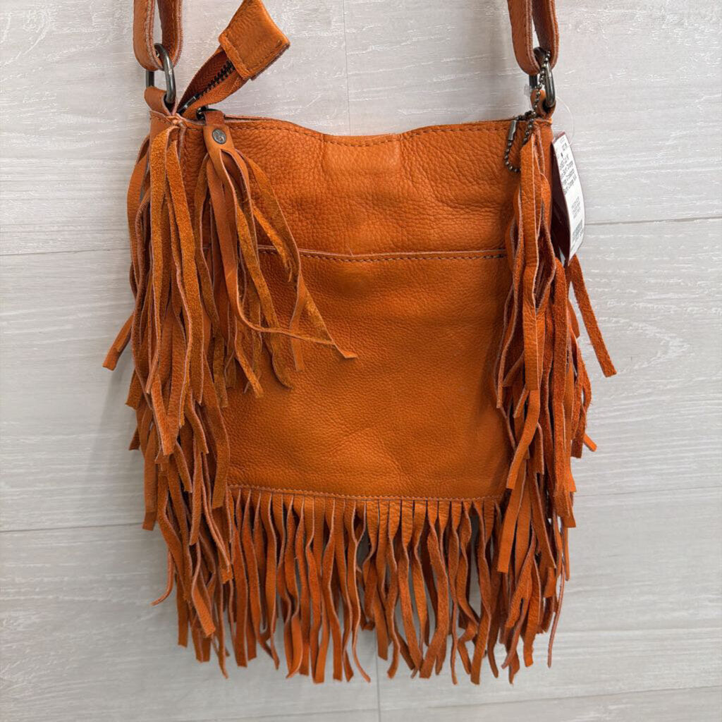 Burnt Orange Fringe Crossbody