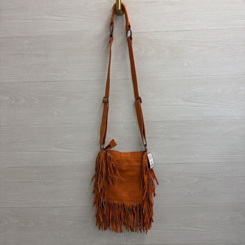 Burnt Orange Fringe Crossbody