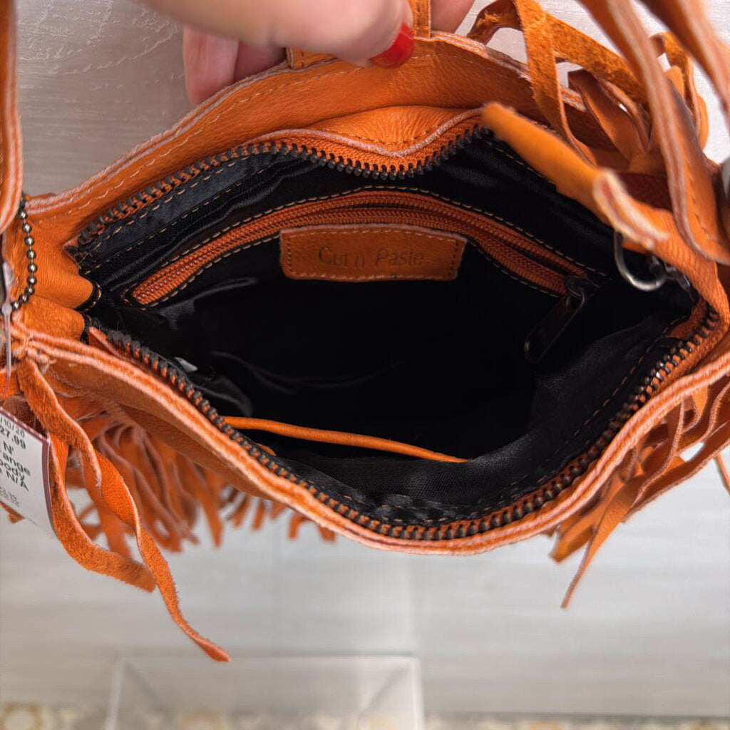 Burnt Orange Fringe Crossbody
