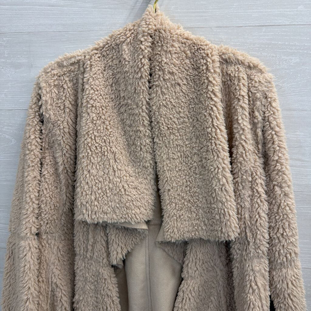 Cream Sherpa Reversible Jacket Medium