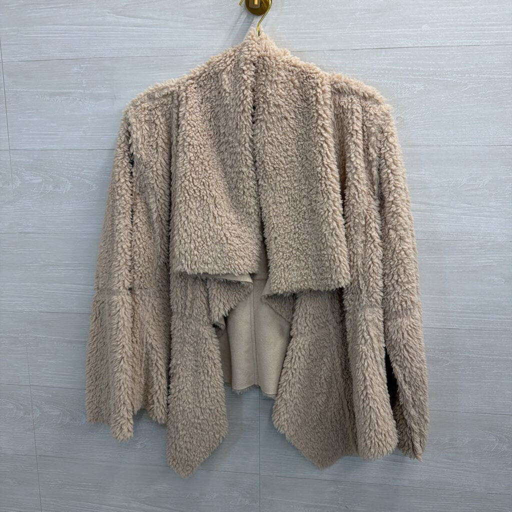 Cream Sherpa Reversible Jacket Medium
