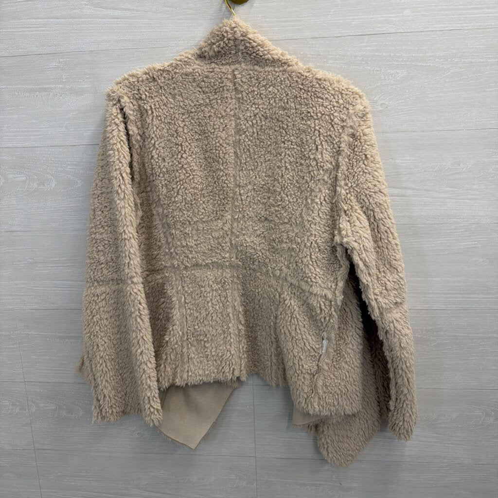 Cream Sherpa Reversible Jacket Medium