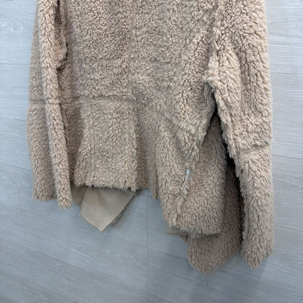 Cream Sherpa Reversible Jacket Medium