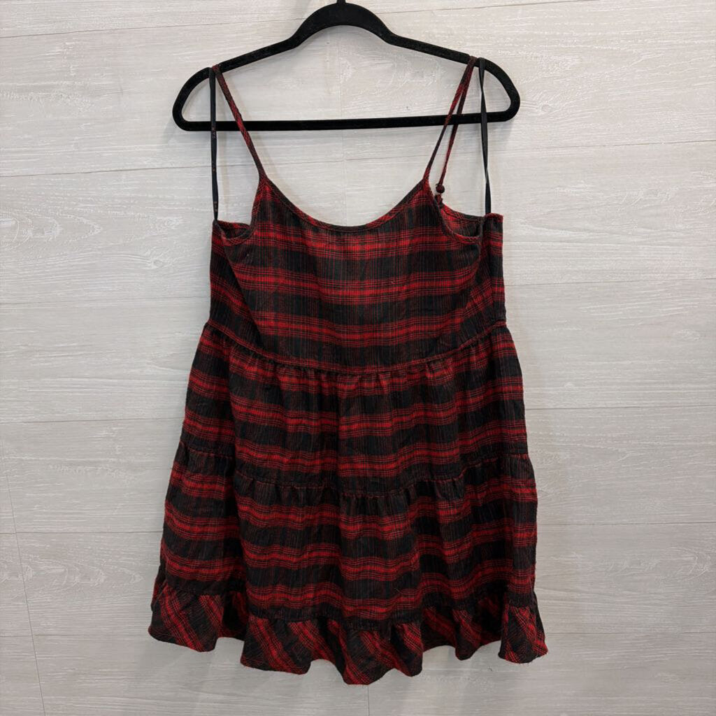 Red/Black Plaid Dress Large