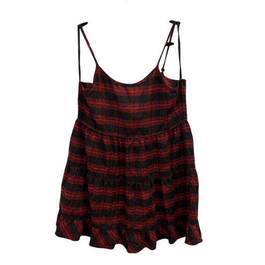 Red/Black Plaid Dress Large