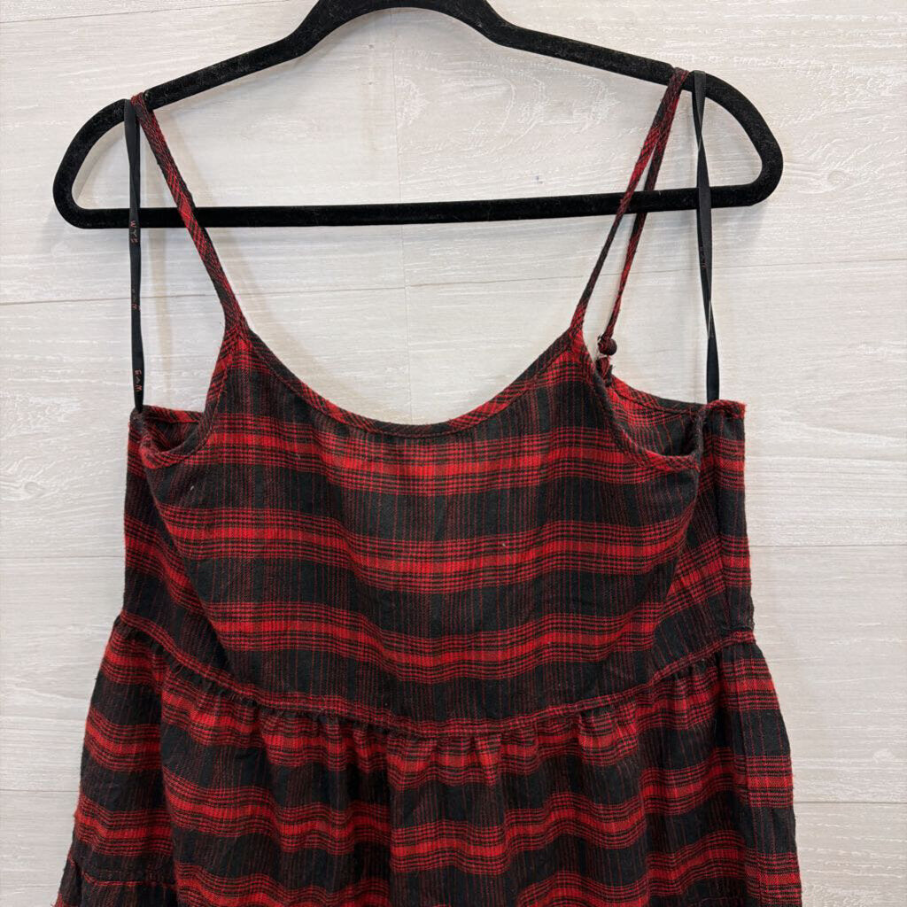 Red/Black Plaid Dress Large