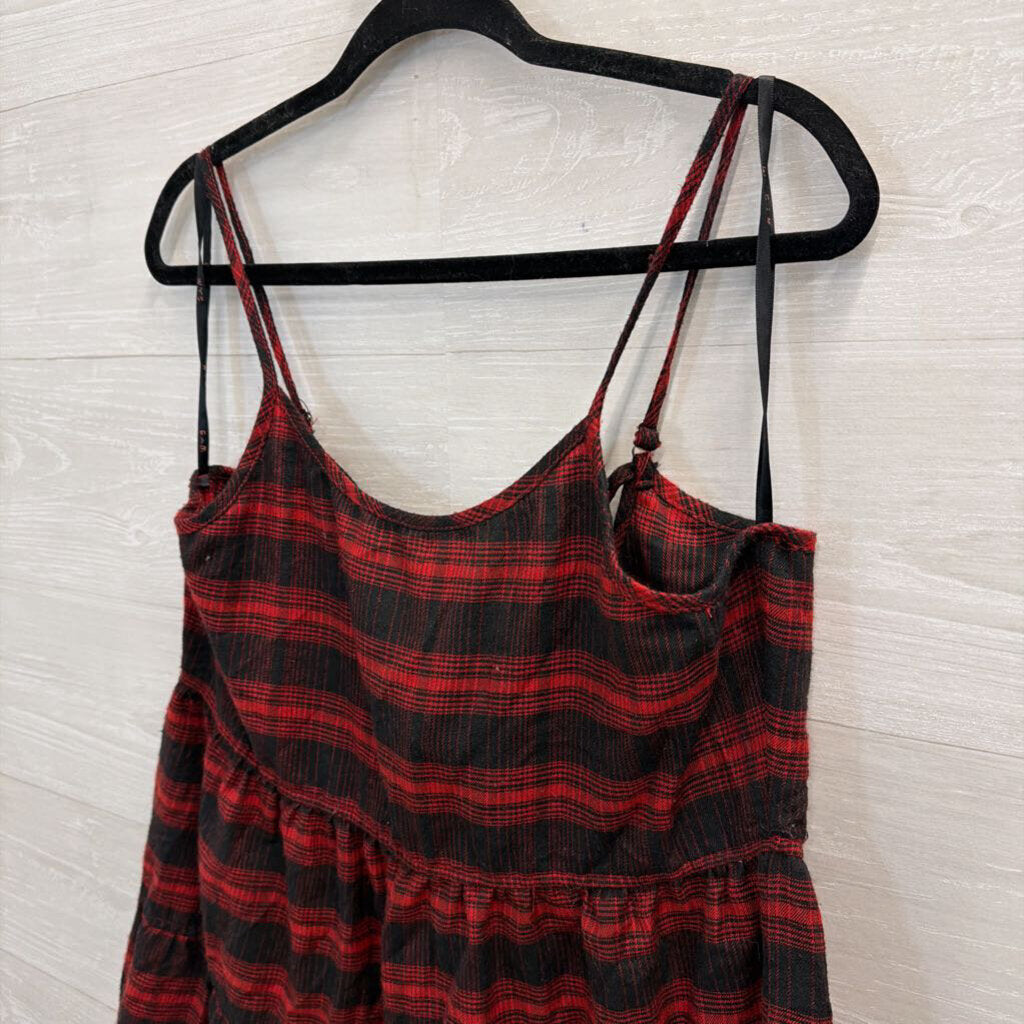 Red/Black Plaid Dress Large