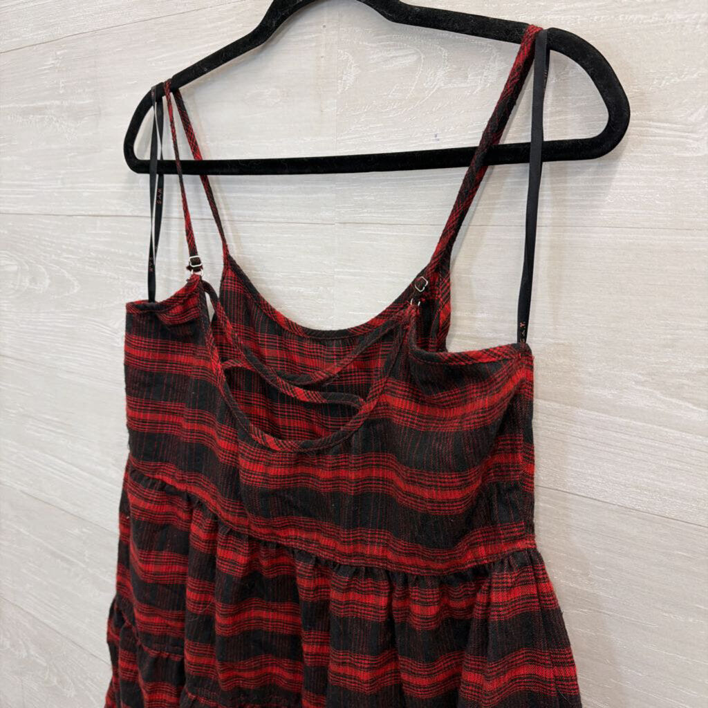 Red/Black Plaid Dress Large