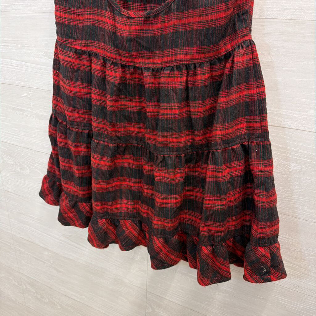 Red/Black Plaid Dress Large