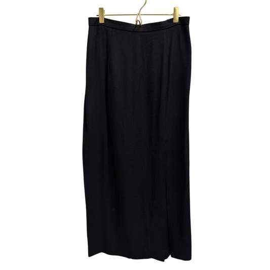 Black Maxi Skirt with Slit 12