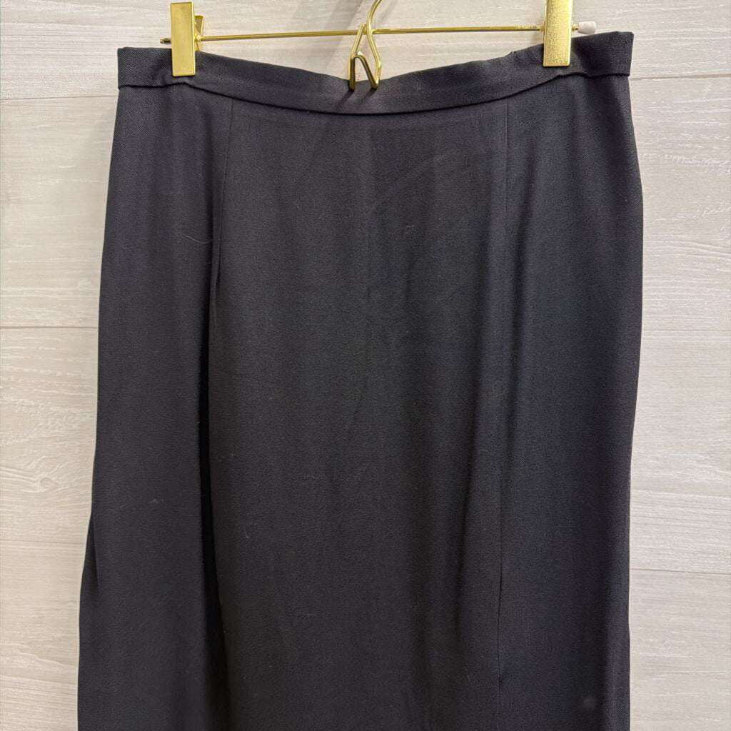 Black Maxi Skirt with Slit 12