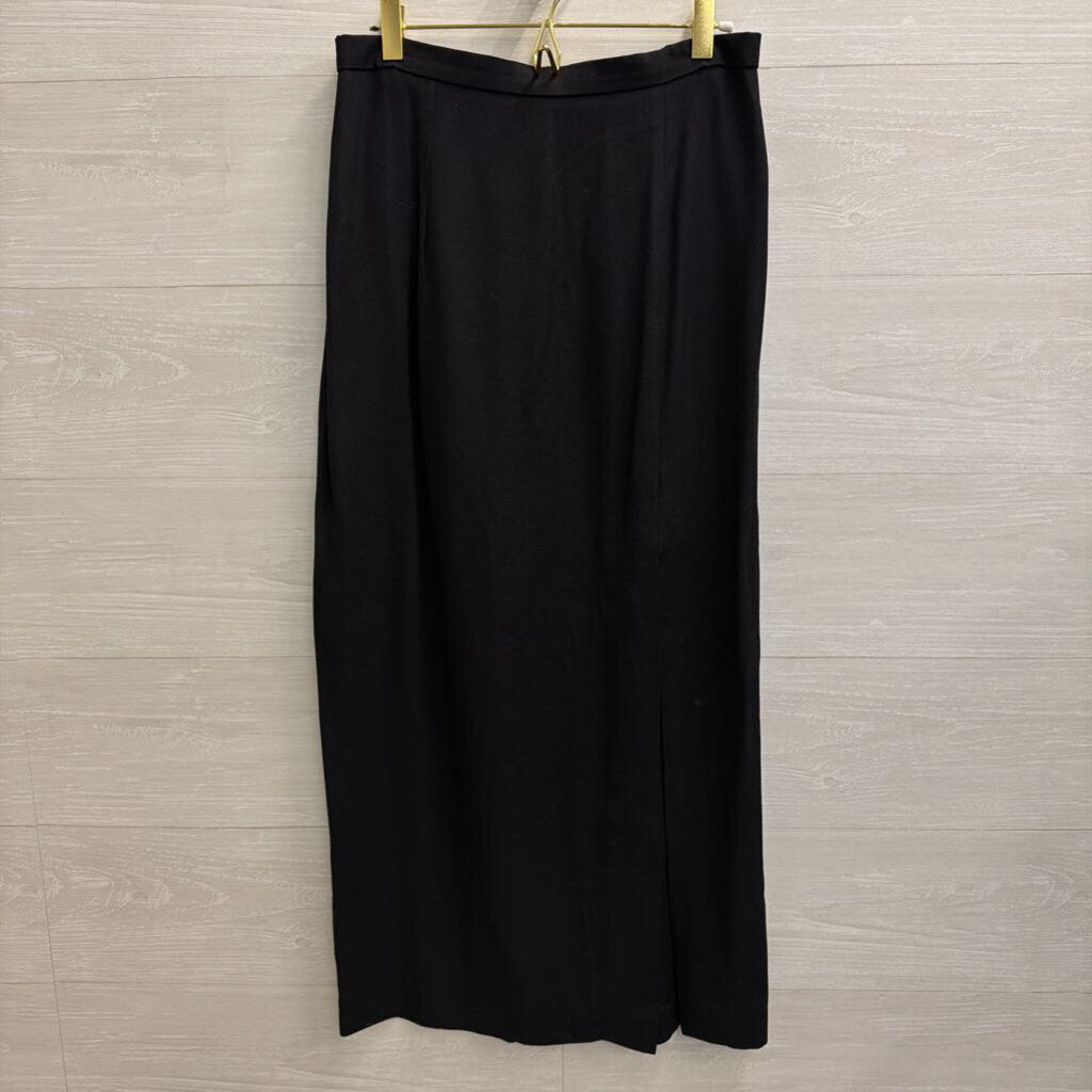 Black Maxi Skirt with Slit 12
