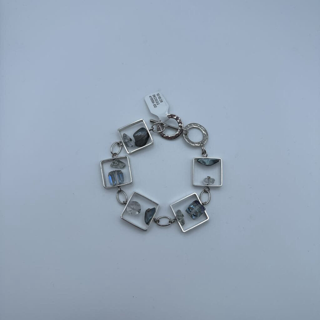 Silver Square Chain Bracelet