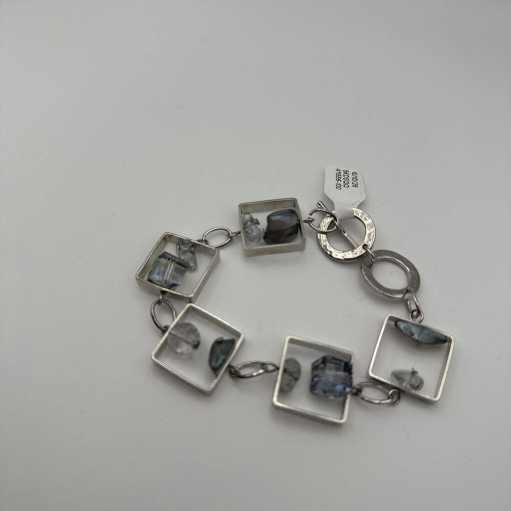 Silver Square Chain Bracelet