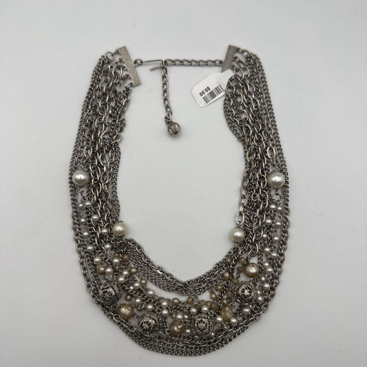 Silver Layered Chain Necklace