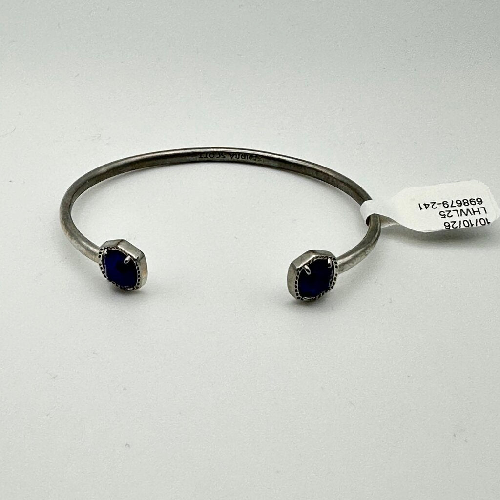 Kendra Scott Silver Tone Cuff with Blue Stone