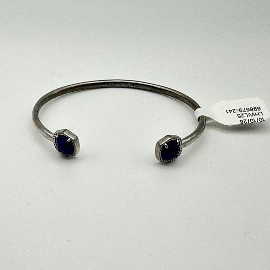 Kendra Scott Silver Tone Cuff with Blue Stone