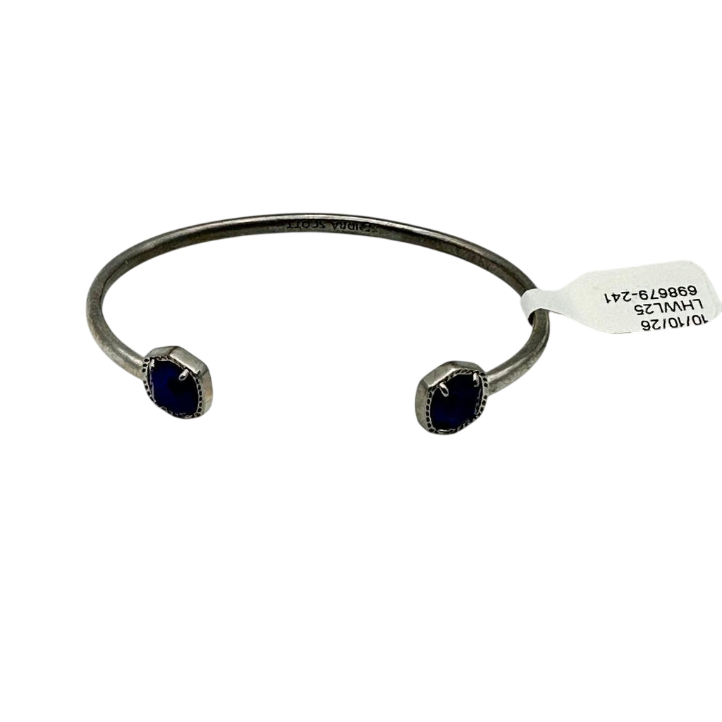 Kendra Scott Silver Tone Cuff with Blue Stone