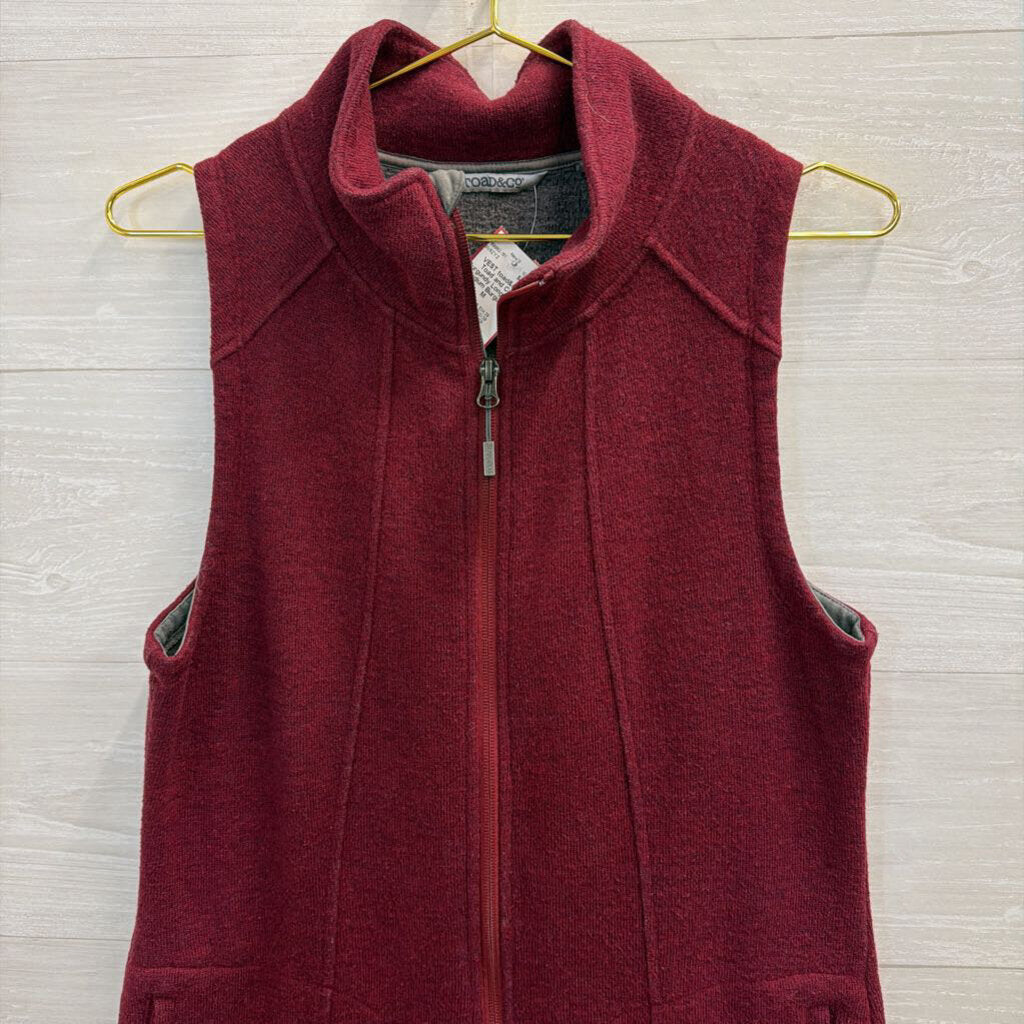 Toad and Co Burgundy Long Vest Medium