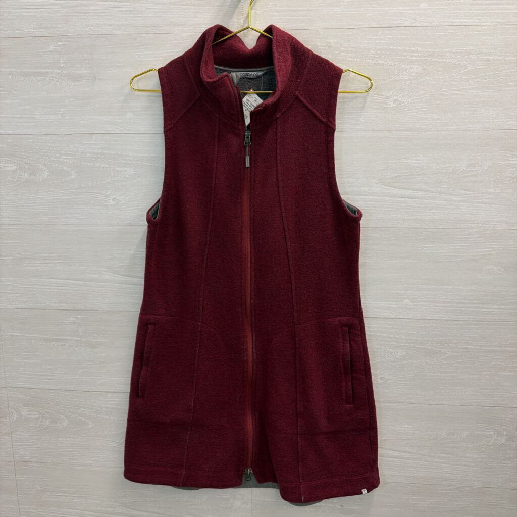 Toad and Co Burgundy Long Vest Medium