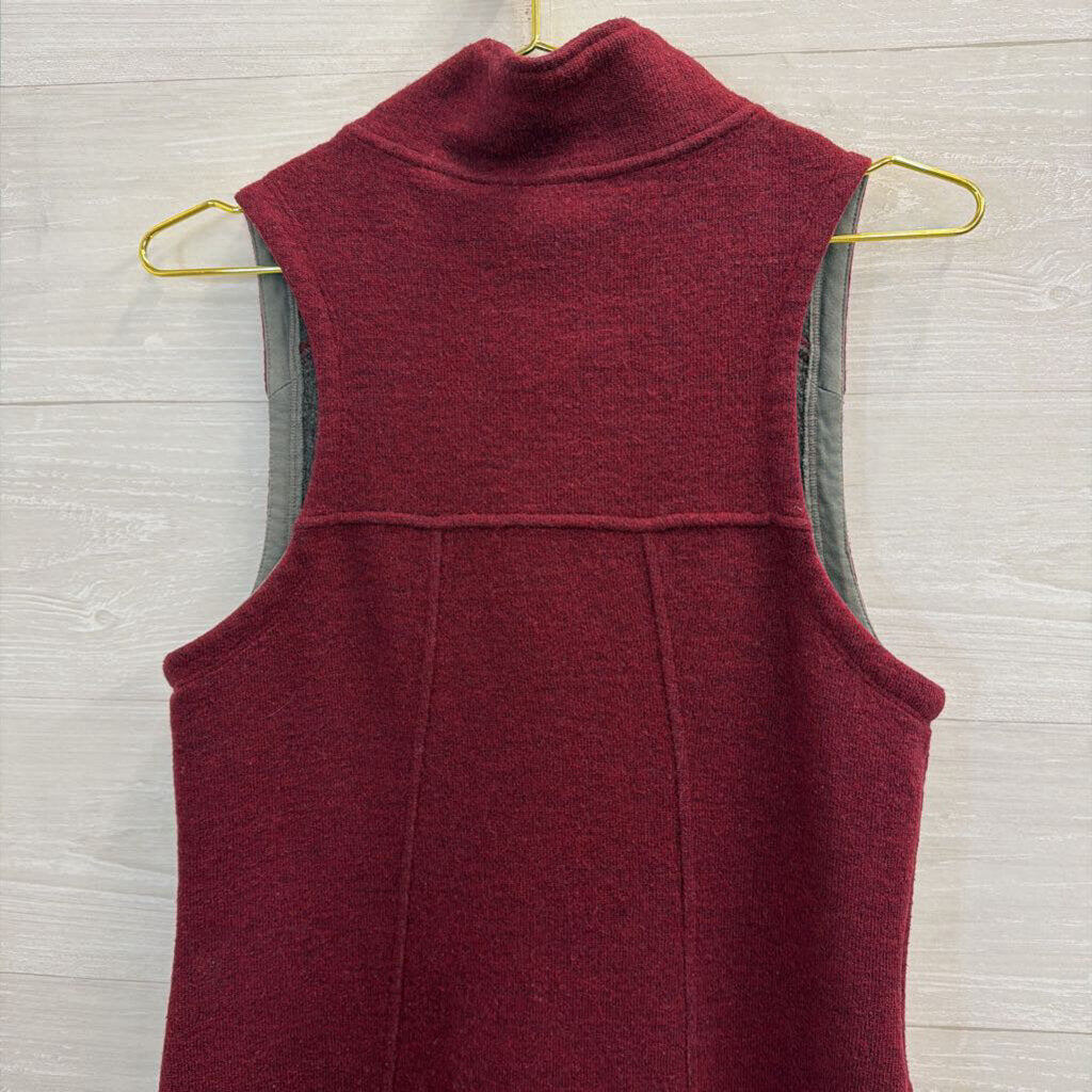 Toad and Co Burgundy Long Vest Medium