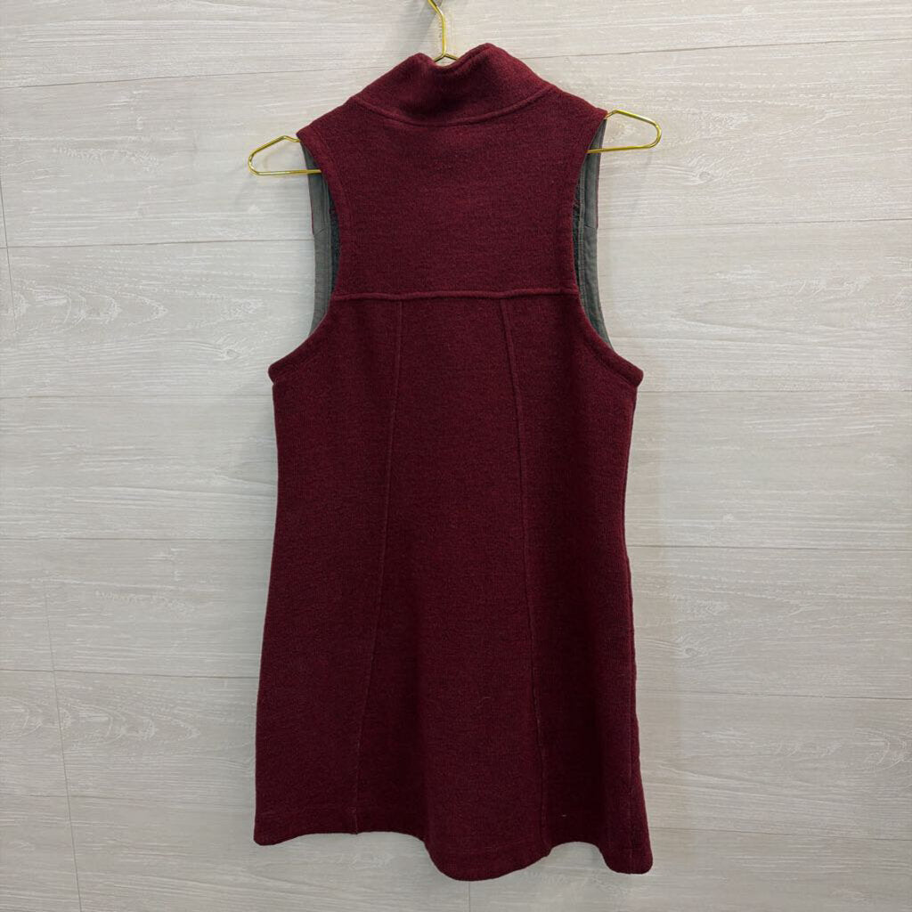 Toad and Co Burgundy Long Vest Medium