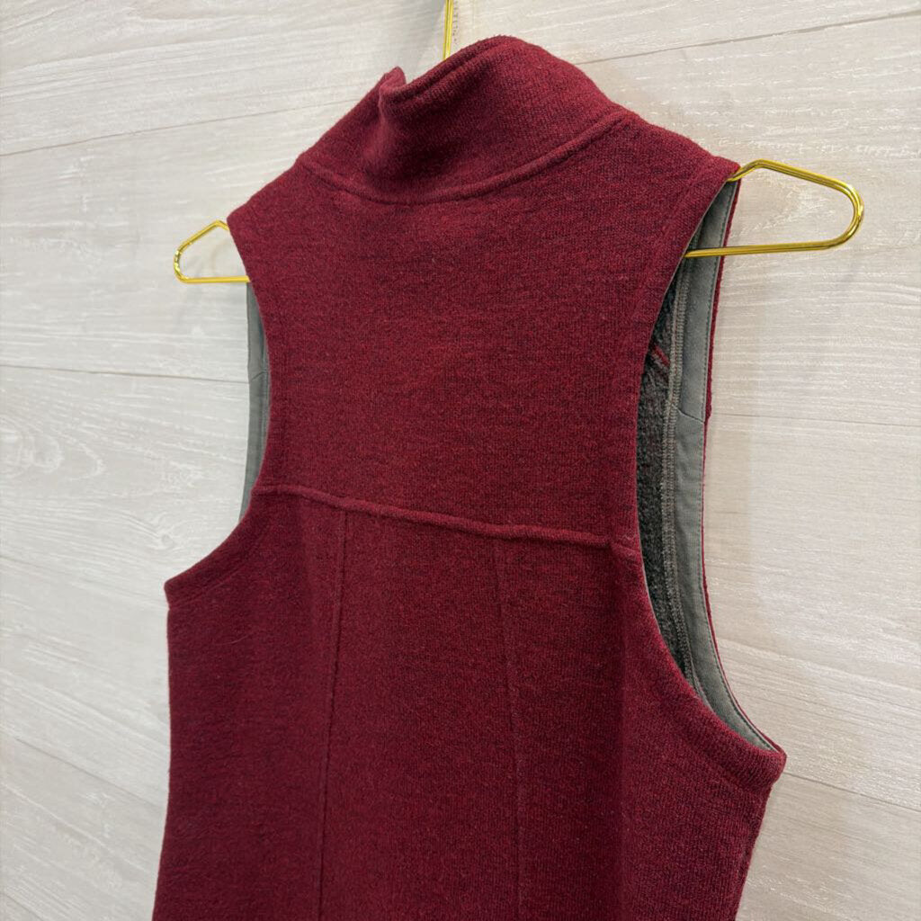 Toad and Co Burgundy Long Vest Medium