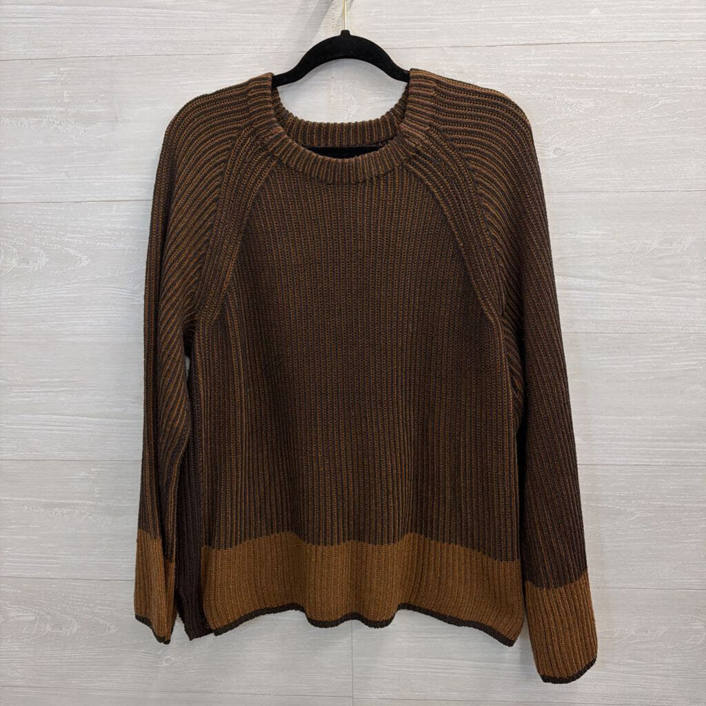 Black/Brown Wide Arm Sweater Extra Large