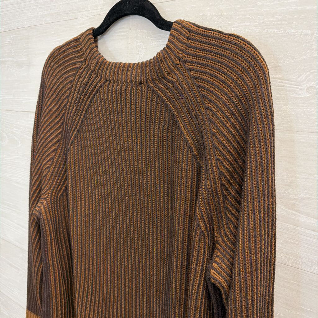 Black/Brown Wide Arm Sweater Extra Large