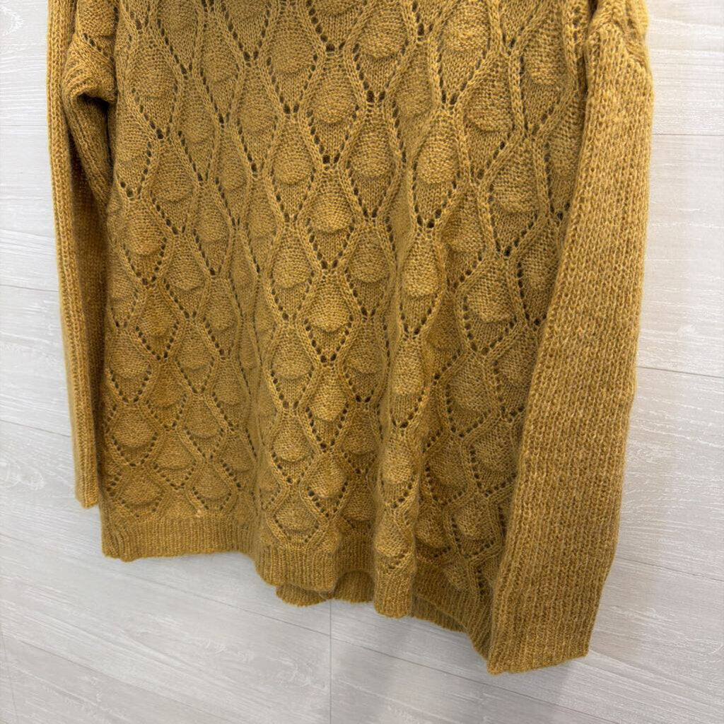 Golden Yellow Cowl Neck Sweater Small