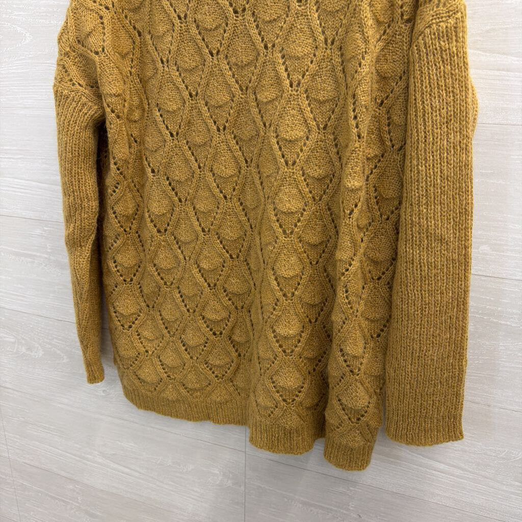 Golden Yellow Cowl Neck Sweater Small