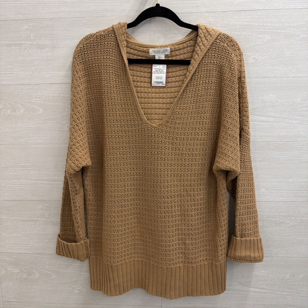 Light Brown Hooded Sweater Large