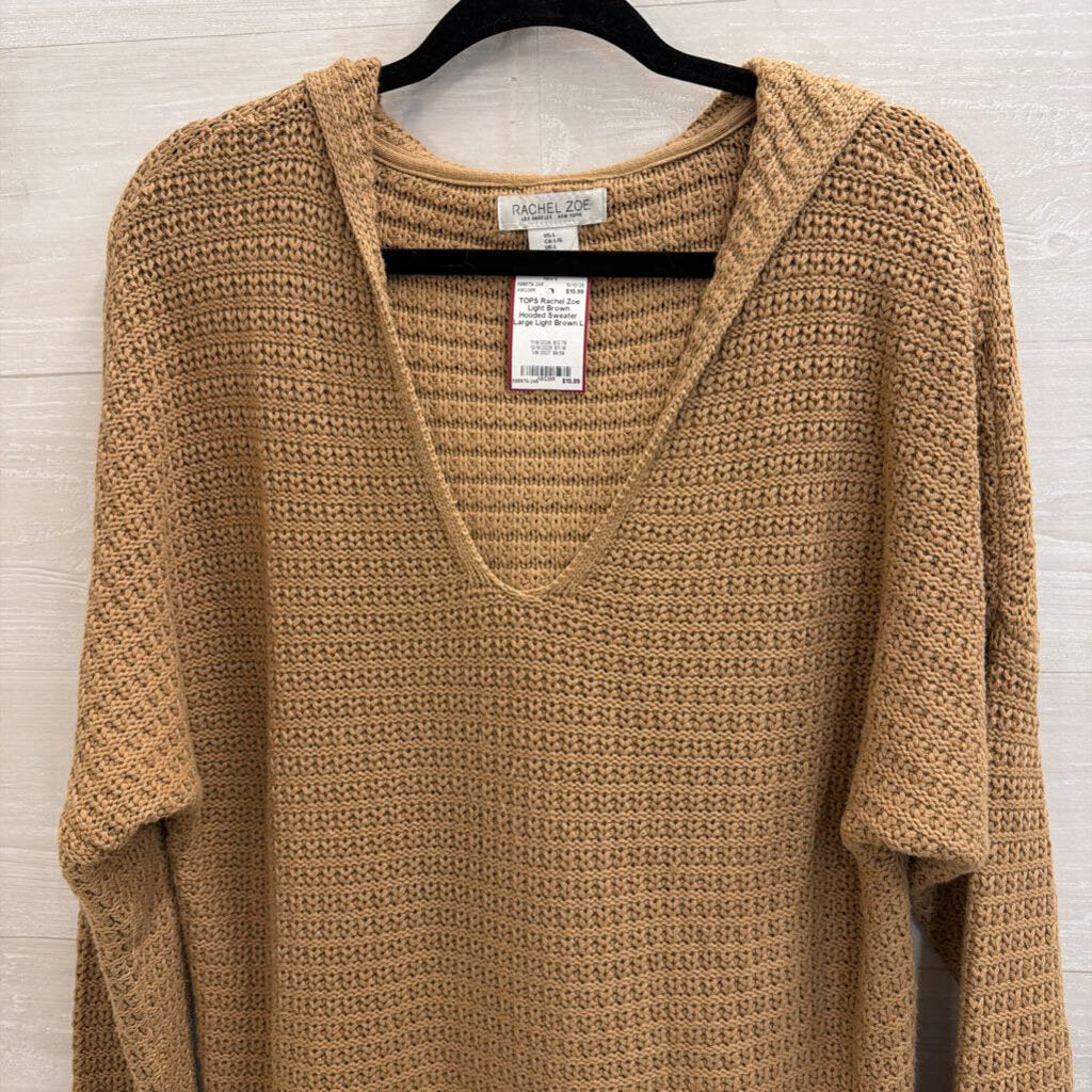 Light Brown Hooded Sweater Large