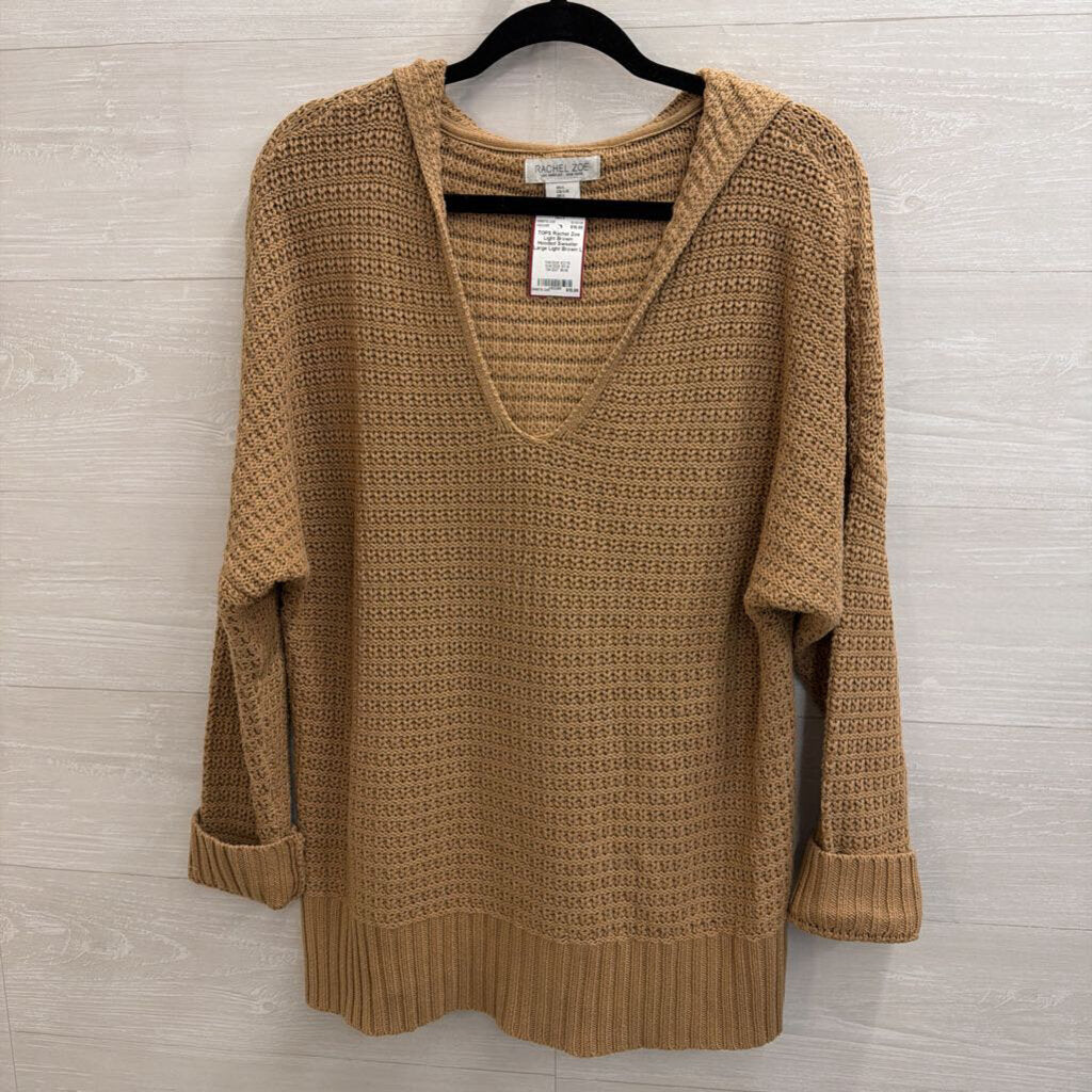Light Brown Hooded Sweater Large