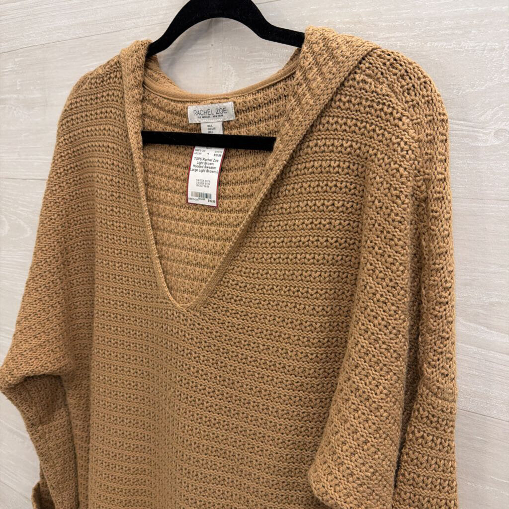 Light Brown Hooded Sweater Large
