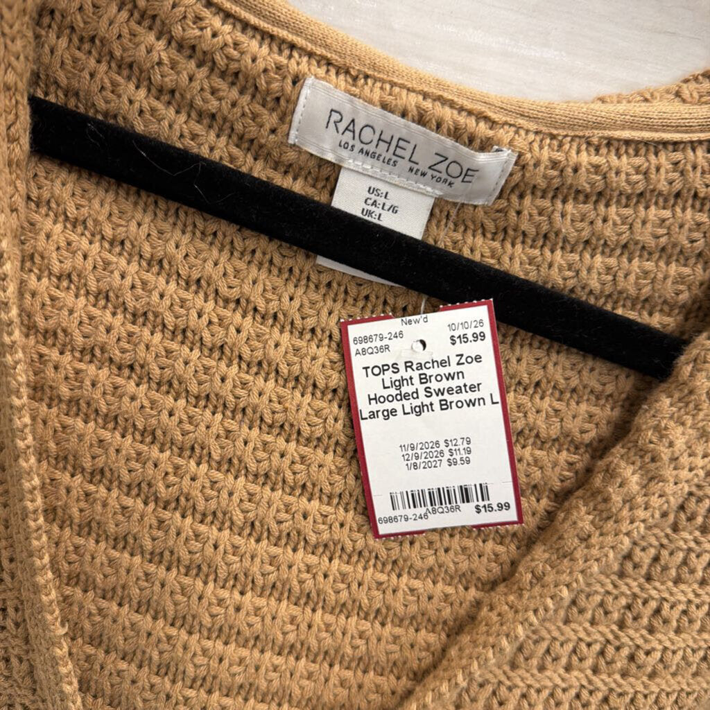 Light Brown Hooded Sweater Large