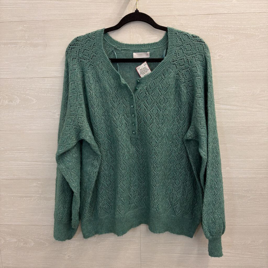 Green Henley Sweater Extra Extra Large