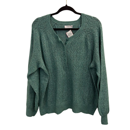 Green Henley Sweater Extra Extra Large