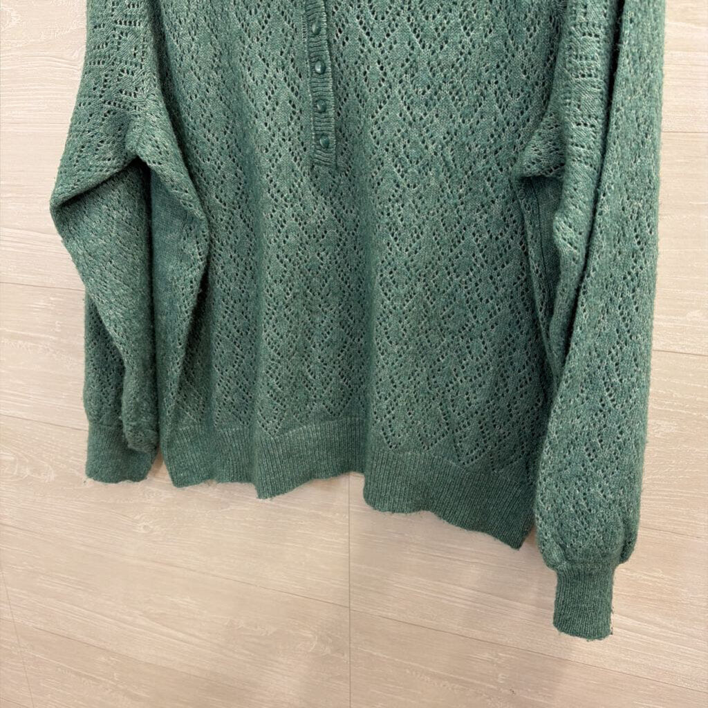 Green Henley Sweater Extra Extra Large