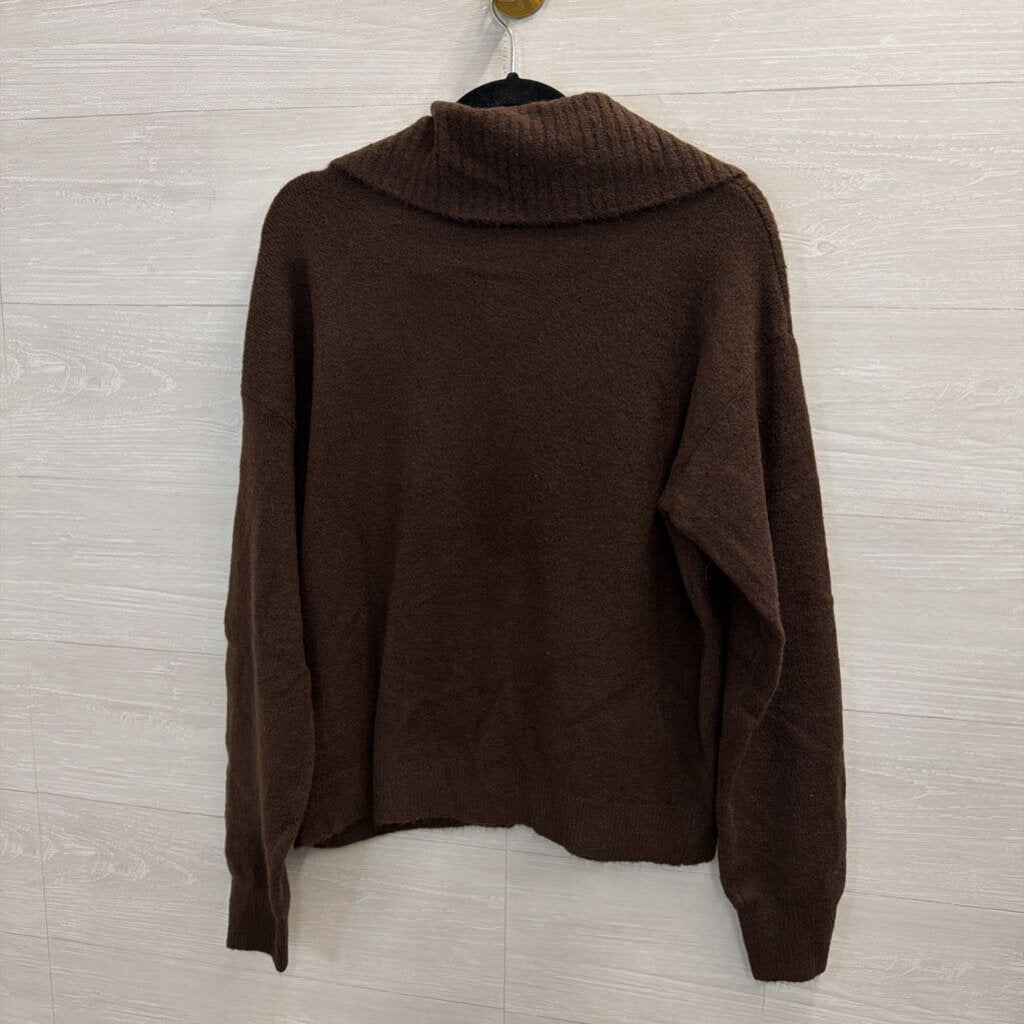 Chocolate Brown Cardigan Sweater Small