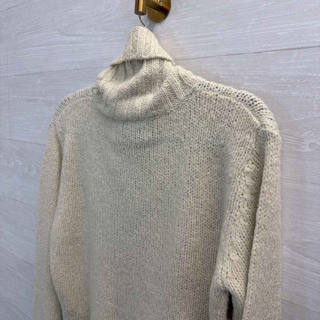 Harley Davidson Cream Turtleneck Sweater Large