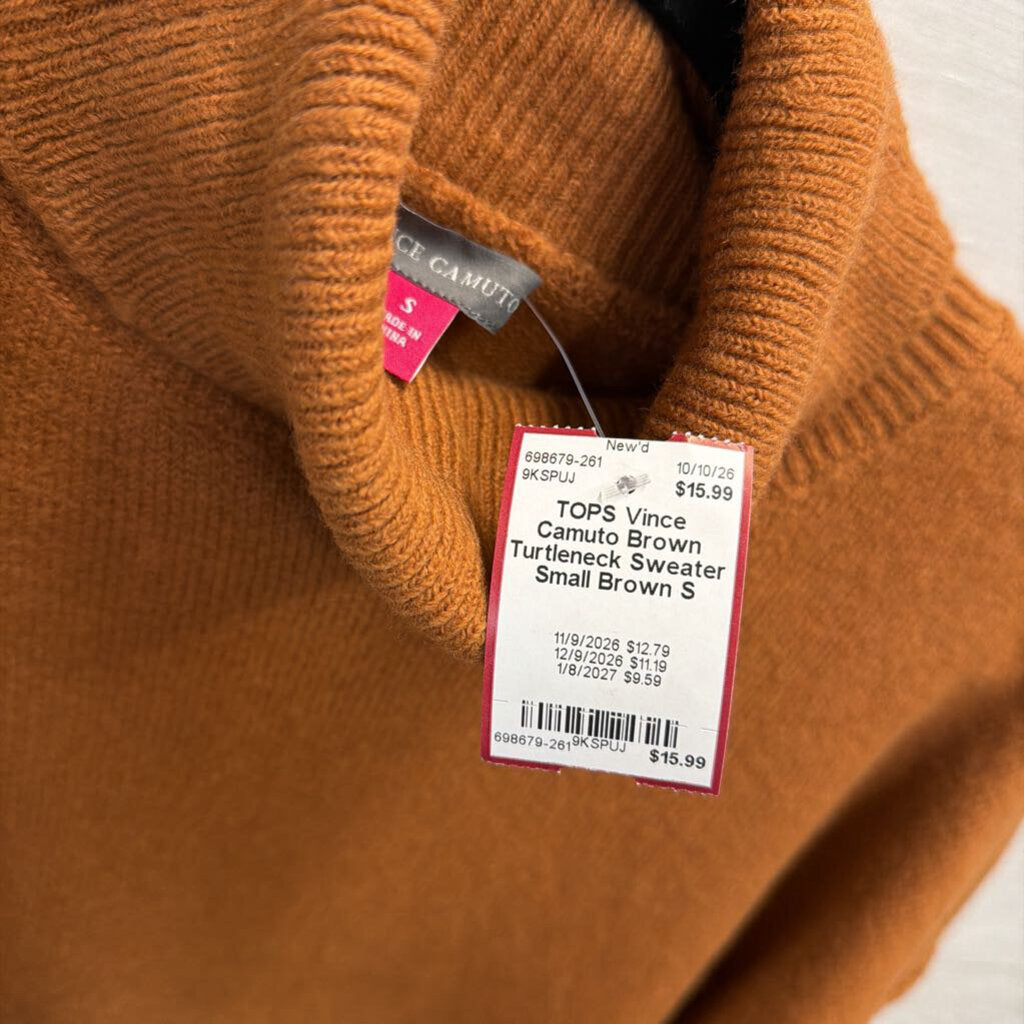Brown Turtleneck Sweater Small