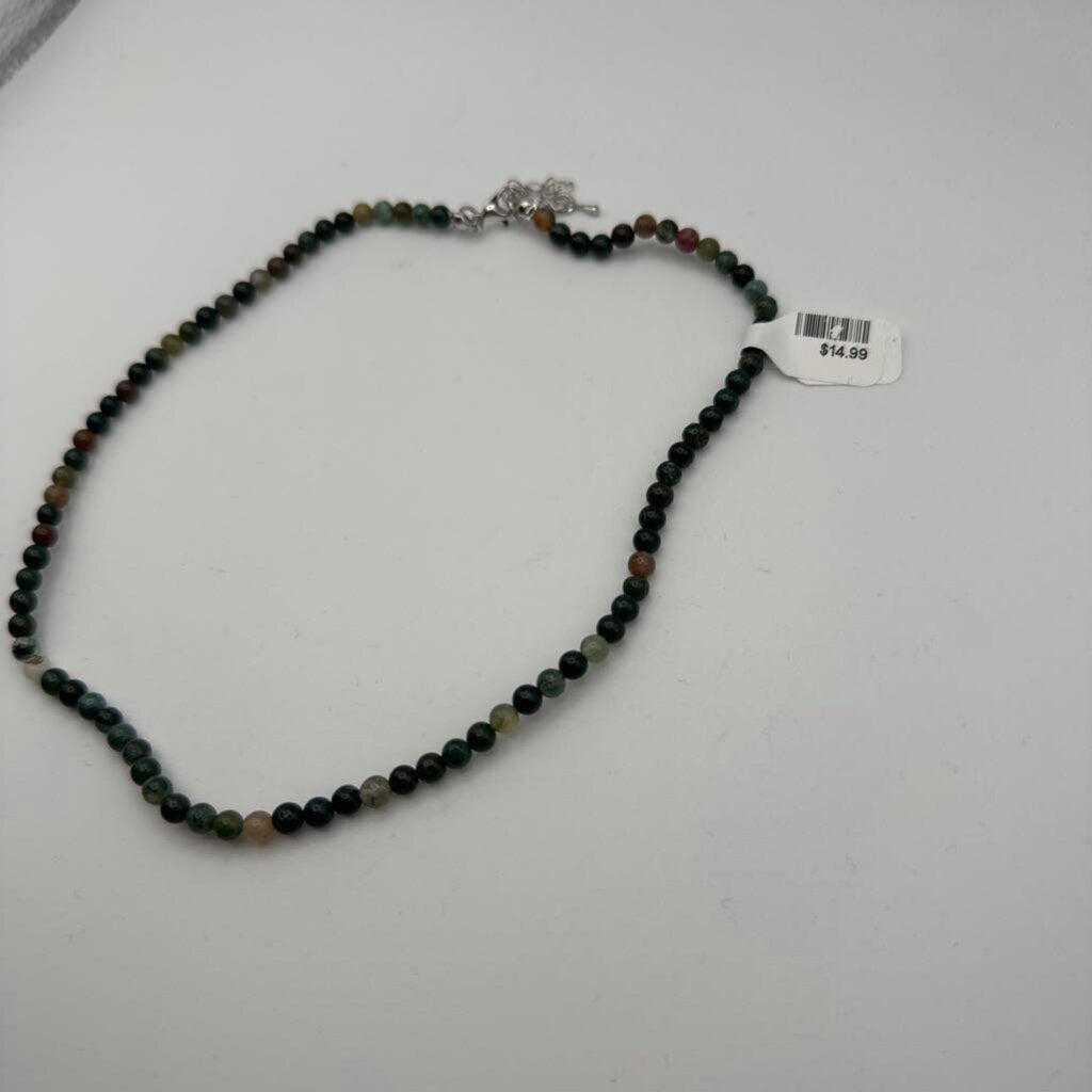 Small Earth Tone Beaded Necklace
